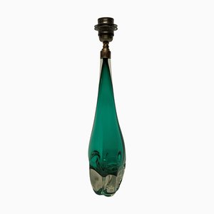 Mid-Century Venetian Green Lamp in Glass