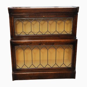 Antique Two Tier Glazed Sectional Bookcase With Glazed Doors from Warwick