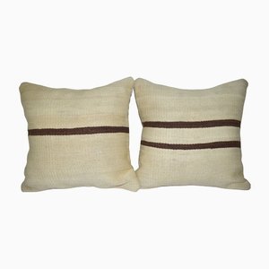 Hemp Kilim Rug Cushion Covers, Set of 2