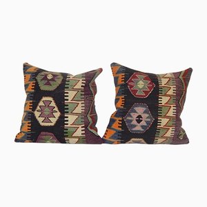 Turkish Kilim Oblong Cushion Covers, Set of 2
