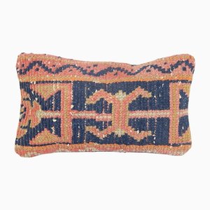 Small Turkish Faded Wool Oushak Rug Cushion Cover