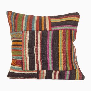 Decorative Turkish Wool Patchwork Kilim Cushion Cover