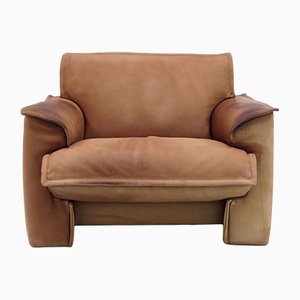 Thick Neck Leather Armchair from Leolux, 1970s