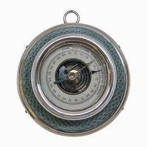 20th Century Austrian Solid Silver & Enamel Barometer, 1900s