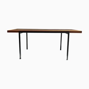 Vintage Danish Modern Black Side Table in Teak and Steel, 1960s