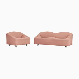 Dutch ABCD Sofa and Chair by Pierre Paulin for Artifort, 1968, Set of 2