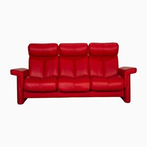 Red Leather Paloma 3-Seat Sofa from Stressless