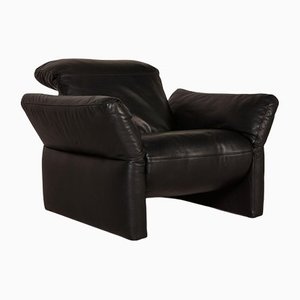 Black Leather Elena Armchair from Koinor