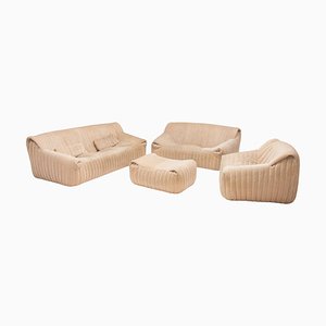 Beige Sandra Sofa Collection by Annie Hiéronimus for Cinna Ligne Roset, 1970, Set of 4