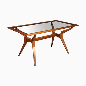 Table in Mahogany, Brass and Glass, Argentina, 1950s