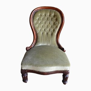 Chaise de Tricot Antique en Acajou