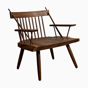 Elm Burl Wood Lounge Chair by Michael Rozell