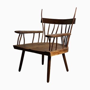 Walnut Burl Lounge Chair by Michael Rozell