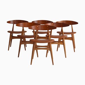 Danish CH33 Dining Chairs by Hans J. Wegner for Carl Hansen & Søn, Set of 6