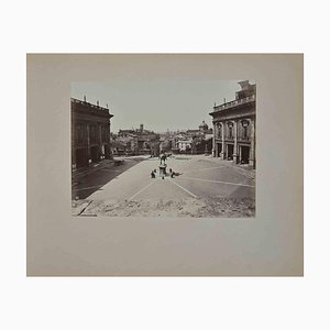Francesco Sidoli, View of Campidoglio, Rome, Original Photograph, 19th-Century