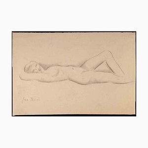 Jean Pavié, Nu de Femme, Dessin Original, 20ème Siècle