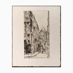 Auguste Brouet, Rouen, Original Etching, Early 20th-Century