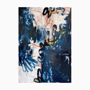 Paul Richard Landauer, Ohne Titel (Blue No.2), 2021, Öl & Acryl auf Leinwand