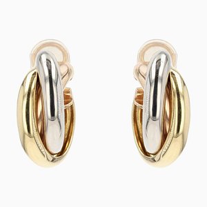 Modern Trinity Clip Earrings in 18 Karat Gold from Cartier