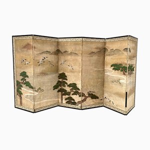 Antique Chinese Screen with Six Leaves