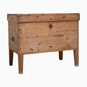 Antique Swedish Folk Art Chest in Pine