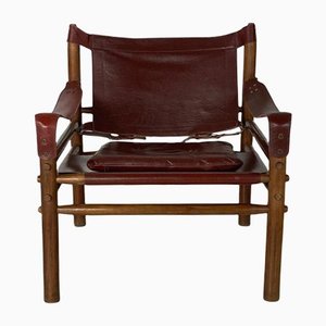 Sirocco Chair in Brown Leather by Arne Norell