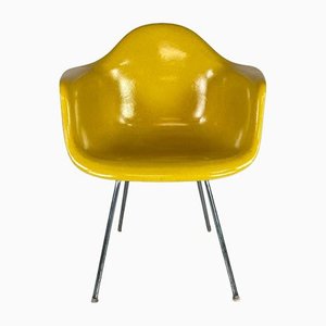 Dax Canary Yellow Fibreglass Chair by Eames for Herman Miller