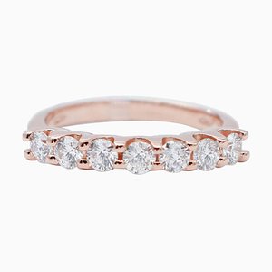 18 Karat Rose Gold Engagement Ring with Diamonds