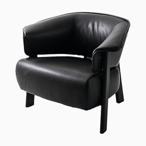 Wood, Foam and Leather Back-Wing Armchair by Patricia Urquiola for Cassina