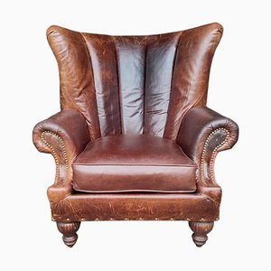 Leather Fireside Chair by Paul Robert
