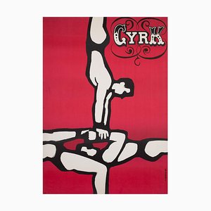 Affiche de Cirque de Circus Three Acrobats par Gorka, Pologne, 1964