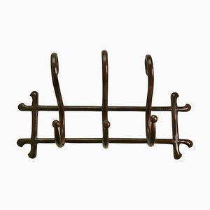 Austrian Art Nouveau Wall Coat Rack in Bentwood from Thonet, 1880s