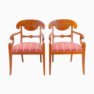 Swedish Biedermeier Carver Chairs, 1800s, Set of 2