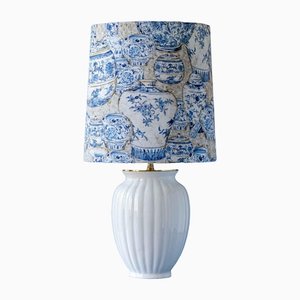 Lampada da tavolo in stile Hamptons fatta a mano di Velsen Delft White Vasen