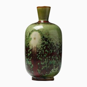Green to Oxblood Vase by Berndt Friberg for Gustavsberg