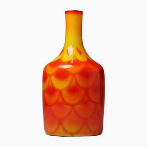 Swedish Red Peacock Vase from Elme, 1960s