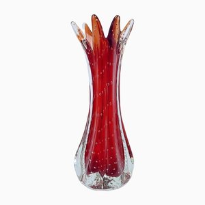 Large Bullicante Murano Glass Vase by Archimede Seguso, 1970s
