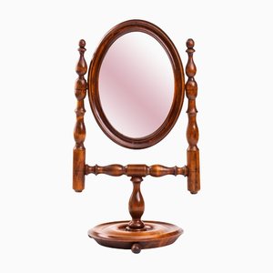 Miroir de Coiffeuse Biedermeier en Bois, 19ème Siècle