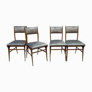 Grey Velvet Chairs, Set of 4