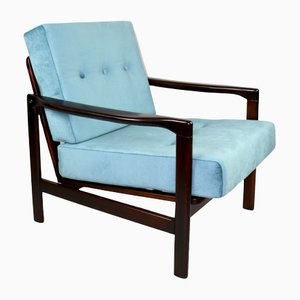 Vintage Turquoise Lounge Chair by Z. Baczyk, 1970s