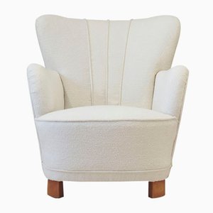 Danish Cream Lounge Chair, 1960s