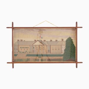 Antique Oak Framed Needlepoint Tapestry
