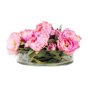 Italian Round Pink Peony Composition from VGnewtrend
