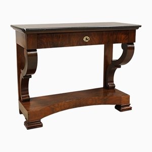 19th-Century Charles X Walnut Console Table