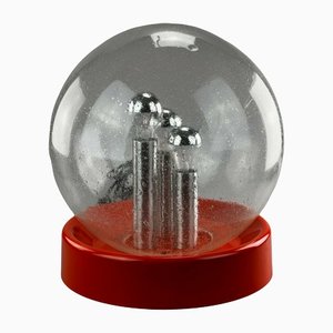 Lámpara de mesa XXL era espacial de vidrio y metal