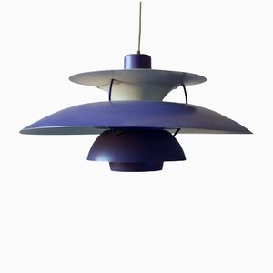 Lampe à Suspension PH5 Violette par Poul Henningsen pour Louis Poulsen