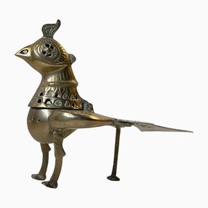 Vintage Khorasan Style Dove Incense Burner in Brass