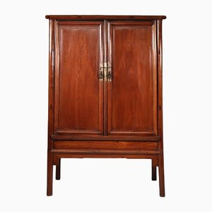 Antique Chinese Hardwood Tapered Cabinet
