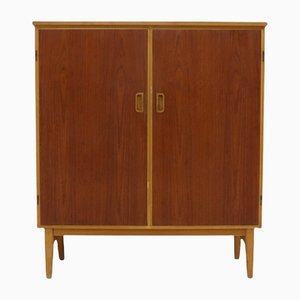 Scandinavian Two-Tone Teak and Birch Cabinet with Drawers, 1960s