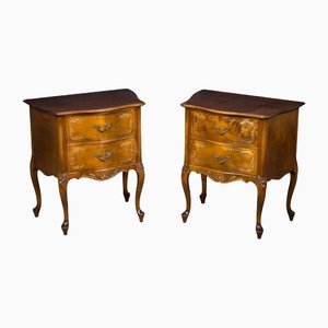 French Louis XV Style Bedside Tables, 20th Century, Set of 2